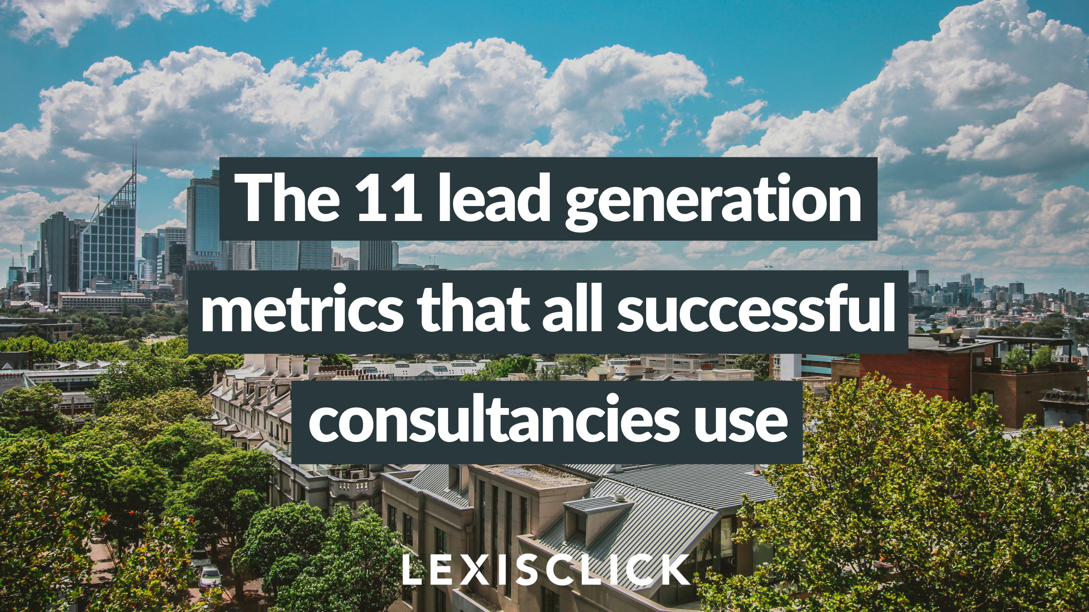 The 11 lead generation metrics that all successful consultancies use